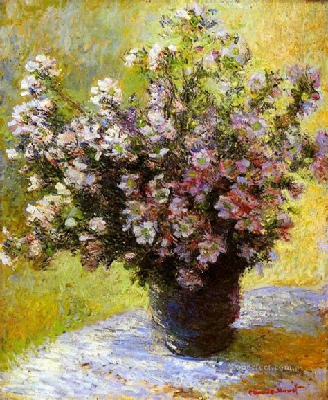 In a year the painting appeared to be acquired by a private collector in america and then it was purchased by some other. Bouquet of Mallows Claude Monet Impressionism Flowers ...