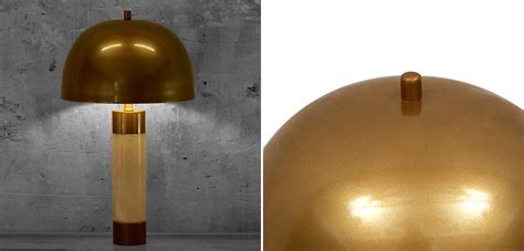 Настольная лампа с металлическим абажуром Gabriela Brass Table Lamp по ...