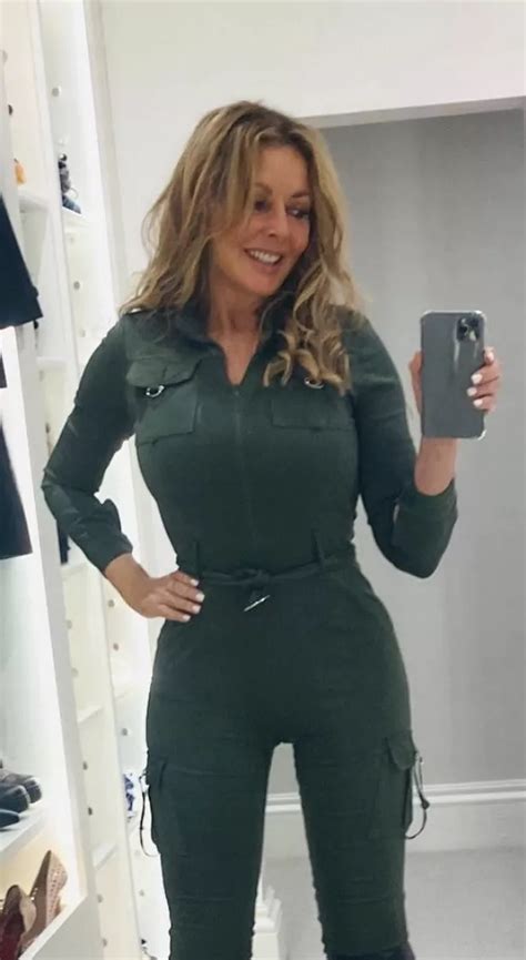 Carol Vorderman Shows Off Hourglass Figure In Skintight Jumpsuit And Leather Daily Star