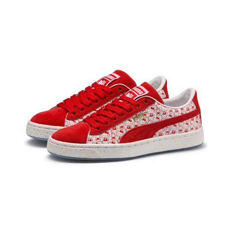 Puma x hello kitty 联名鞋款设计将基于 puma ralph sampson mid、puma nova 2、puma utility 和 puma cali 这四种鞋型。 PUMA x Hello Kitty Women's Suede Classic Shoes (With ...