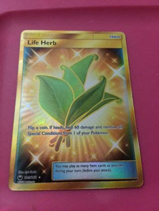 We did not find results for: Free: Gold Secret Rare, Life Herb Trainer Item Full Art Ultra Rare Pokemon Card Mint - Trading ...