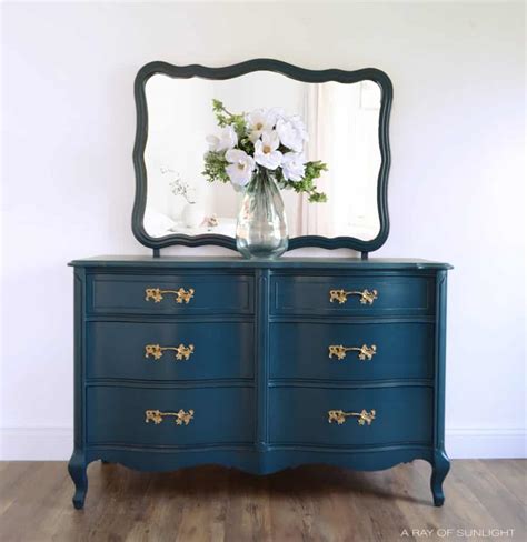 Navy Blue French Provincial Dresser Country Chic Paint Blog