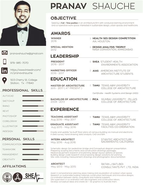46 Architecture Student Resume Examples For Your Needs