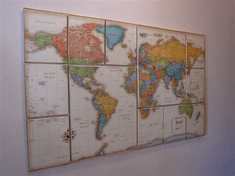 World map wall decor idea #3: Creative Juices Decor: World Map Inspiration and Sneak ...