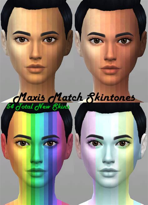 The Sims 4 Custom Skin Tones Caqweinn