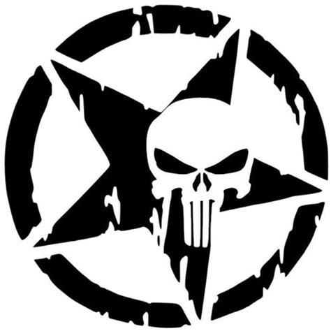 13cmx13cm The Punisher Skull Car Sticker Pentagram Vinyl Decals