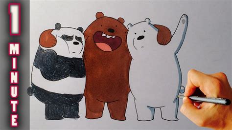 we bare bears drawing learn how to draw panda bear from we bare bears we bare how to