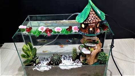 How To Make Aquarium With Mini Garden Terrarium Terrarium Scene