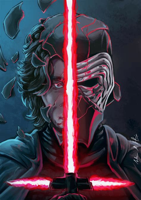 Just Painted Kylo Ren Second Artwork In My Star Wars Character Series