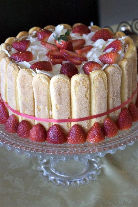 Strawberry peach trifle trifle bowl desserts. Charlotte Russe Cake- Classic European Recipe- lady ...
