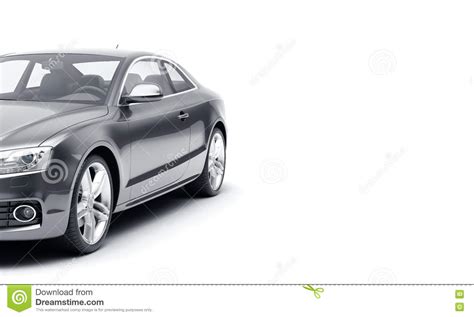 Cg 3d Render Of Generic Luxury Sport Car Isolated On A White Background