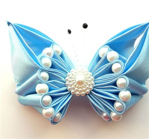 5 out of 5 stars, based on 1 reviews 1 ratings. Handmade Pearl Blue hair ribbon bow for girl alligator ...