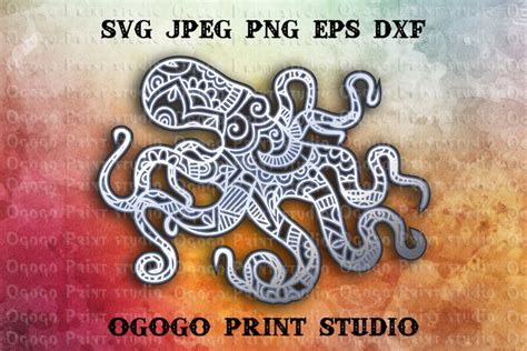 Download 3D Layered Octopus Mandala Svg, Zentangle SVG, Sea Animal ...