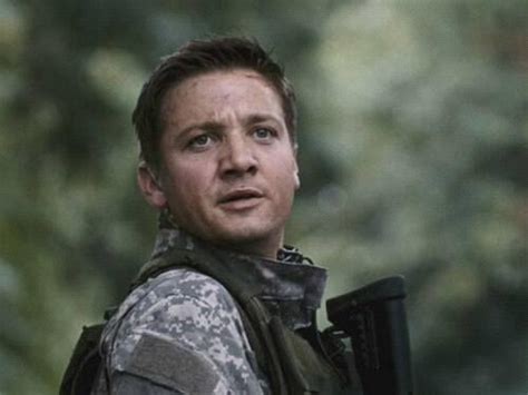 Jeremy Dressed In Army Fatigues As Doyle In Weeks Later Jeremy Renner Clint Barton Renner