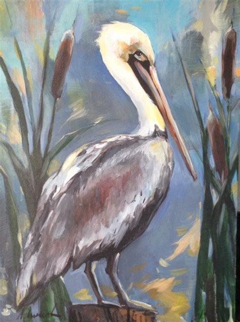 Brown Pelican By Anya Lincoln Dunn Pelican Art Watercolor Art