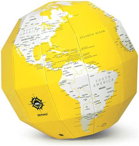 Yellow Polygon Folding Globe Color Collage Geometry Lessons Polygon