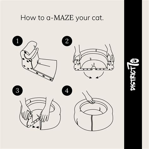 Maze 3 In 1 Collapsible Cardboard Cat Bed Assembly In 5 Different