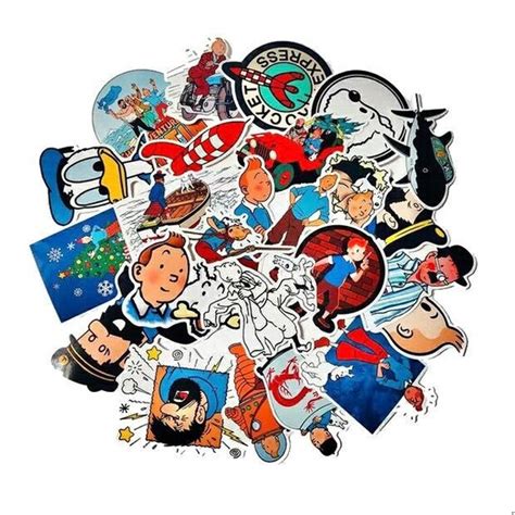 Collectible Animation Art And Characters Tintin Rare Plastified Sticker 3