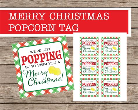 Free Printable Christmas Popcorn Tags Printable Word Searches