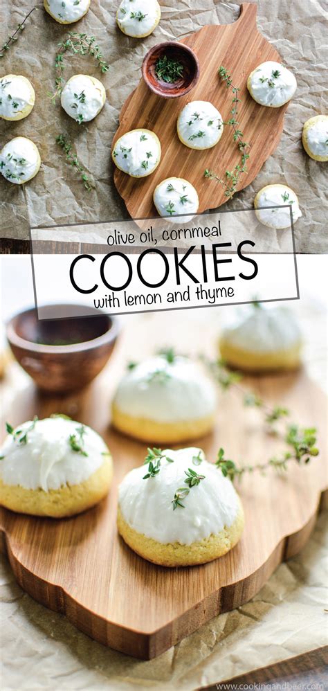 Gorgeous on your christmas cookie tray! Cornmeal Olive Oil Cookies with Lemon and Thyme