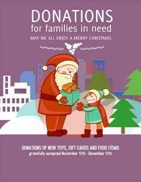 Christmas Toy Drive Donations Template Postermywall