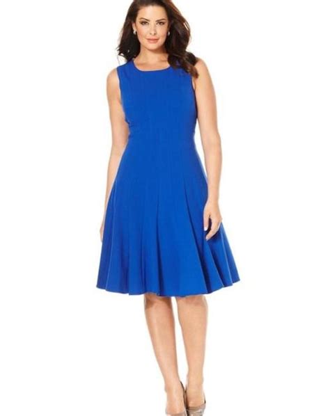 Plus Size Pleated Dress Pluslookeu Collection