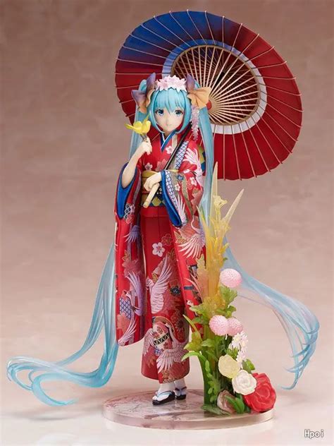 Anime Hatsune Miku Action Figure Kimono Miku 18 Scale Model Dolls