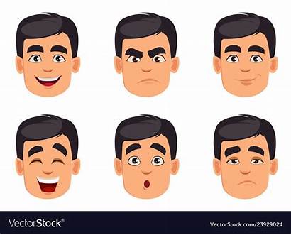 Expressions Facial Emotions Vector Male Different Face