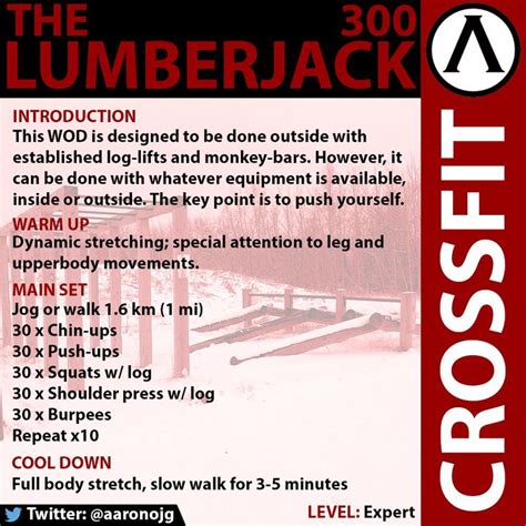 The Lumberjack 300 A Cardio Biceparms And Legs Wod
