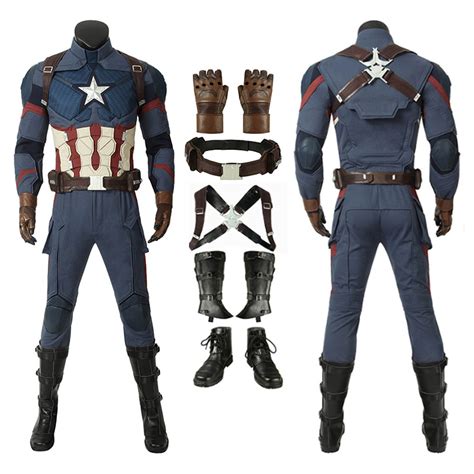 Captain America Costumes Avengers Endgame Steve Rogers Cosplay Costumes