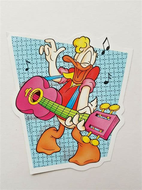 Donald Duck Vintage 1991 Glossy Sticker Rare Ebay