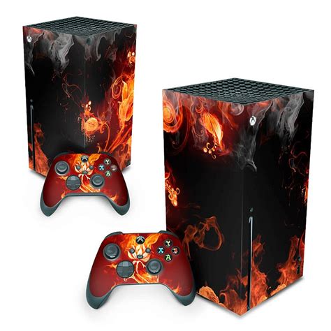 Xbox Series X Skin Fire Flower Pop Arte Skins