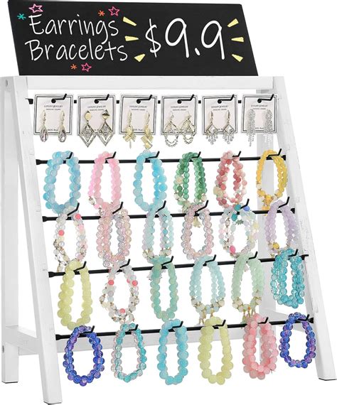 Amazon Com Poyilooo Jewelry Display For Vendors Selling Hooks Wood