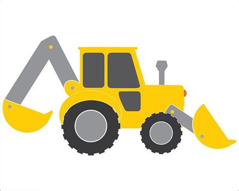 Backhoe Svg Loader Clipart Vector Clip Art Graphics Digital Fiesta De