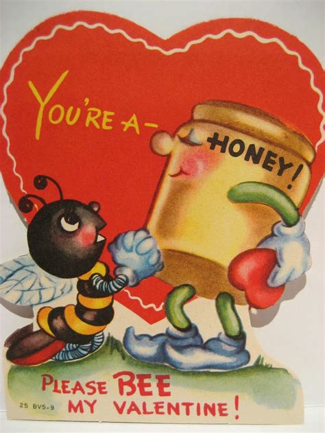 49 Best Images About Vintage Valentine Cards Bees And Bugs On