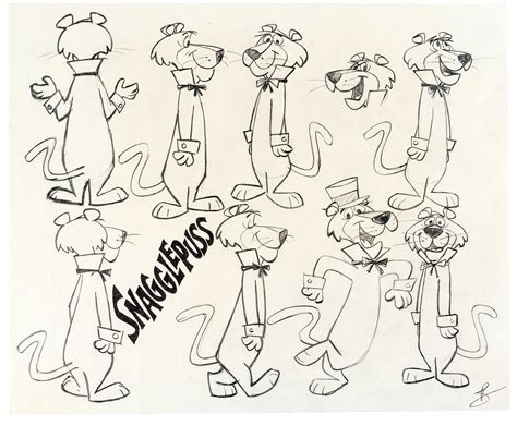Snagglepuss Model Sheet Original Art Hanna Barbera 1961 Anima