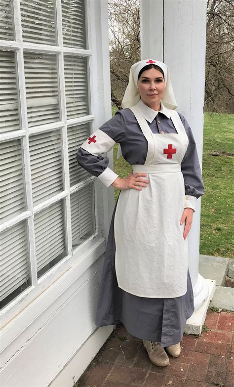 Ww1 Nurse Nursing Clothes Model Historical Costume