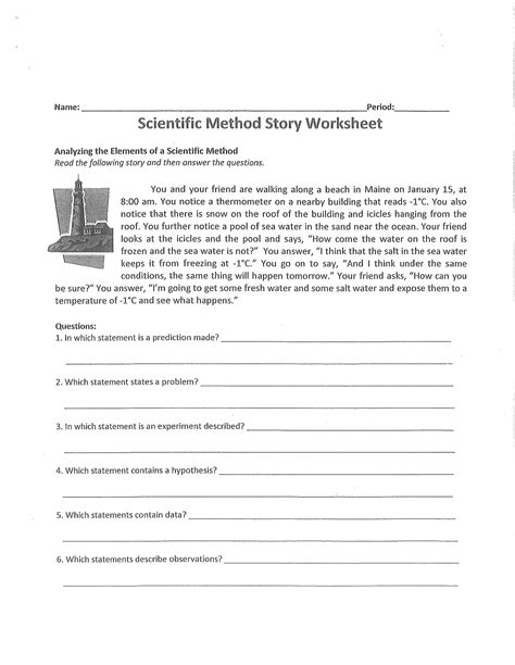 Scientific Method Worksheet Answer Key