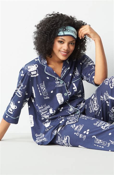 pj salvage pajamas and sleep mask plus size nordstrom