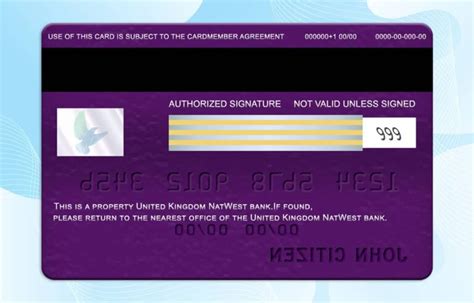 Natwest Credit Card Template Psd File
