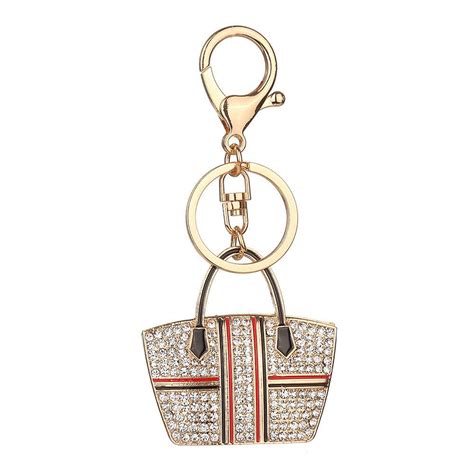 Rhinestone Handbag Sparkling Key Chain Keychain Bag Charm Handbag