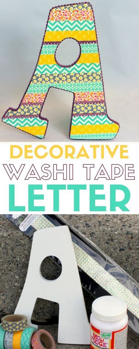How To Make A Decorative Washi Tape Letter The Crafty Blog Stalker