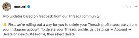 You Can Now Delete Your Threads Account Without Deleting Your Instagram