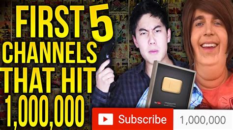 The First 5 Youtubers That Hit 1000000 Subscribers Youtube