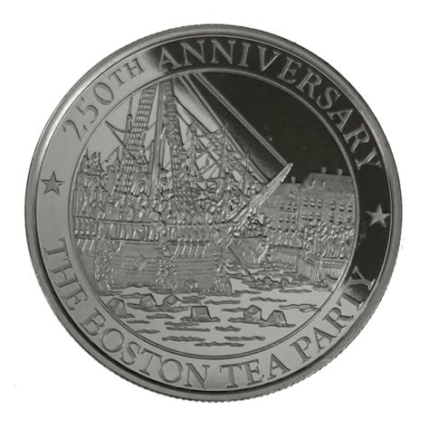 Boston Tea Party 250th Anniversary 1oz Silver Round Golden Eagle Coins