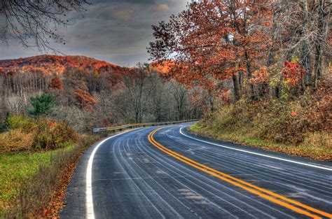 Autumn Road At Wildcat Mountain State Park Wisconsin Image Free