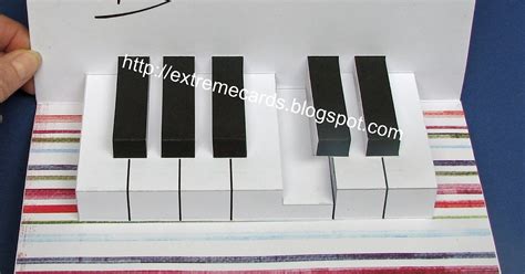 Piano Keyboard Pop Up Card