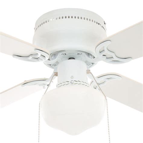 Littleton 42 In Led Indoor White Ceiling Fan With Light Kit Ebay