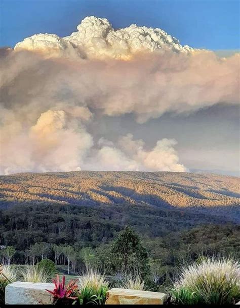 This Is A Pyrocumulus Fire Cloud That Formed Over The Pechey