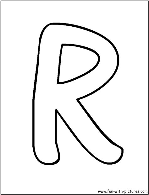 Bubble Letters R Coloring Page Bubble Letters Birthday Coloring